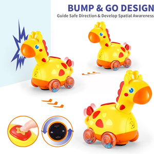 اسباب بازی زرافه چرخ دار موزیکال Yerloa Musical Giraffe Crawling_اسباب بازی